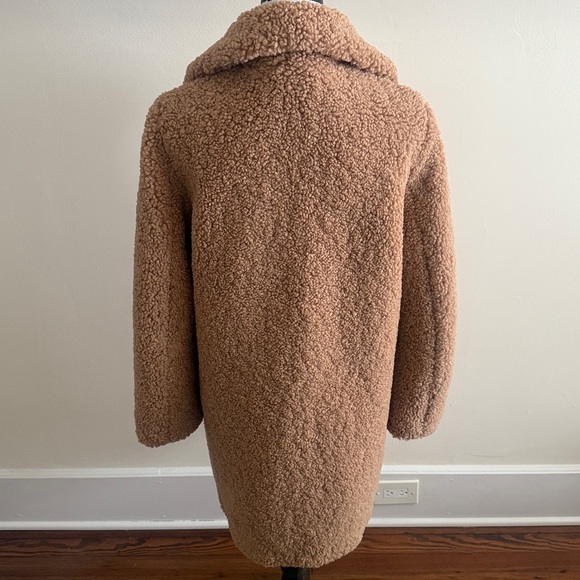 Mkt Studio Shopbop Camel Teddy Jacket Coat size FR 40 - Picture 8 of 11